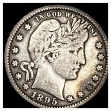 1895 Silver Barber Quarter ABOUT UNCIRCULATED
