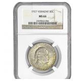 1927 Vermont Half Dollar NGC MS64
