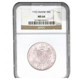 1920 Maine Half Dollar NGC MS64