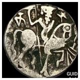 India Rajput 700-1000  Silver Jital NEARLY UNCIRC