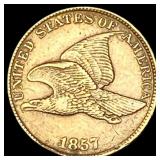 1857 Copper-Nickel Flying Eagle Cent CLOSELY UNCIR