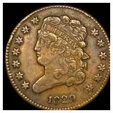 1829 Classic Head Half Cent ABOUT UNCIRCULATED