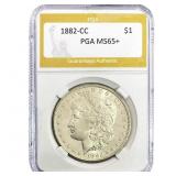1882-CC Morgan Silver Dollar PGA MS65+