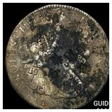 1808 Colonial Spain Silver 8 Reales Chopmarks NEAR