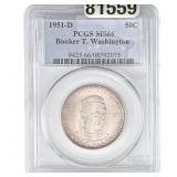 1951-D Booker T Half Dollar PCGS MS66