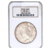 1923 Silver Peace Dollar NGC MS64