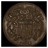 1864 Bronze Two-Cent Piece NEARLY UNCIRCULATED