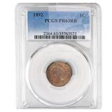 1892 Indian Head Cent PCGS PR63 RB
