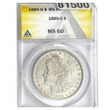 1885-O Morgan Silver Dollar ANACS MS60