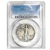 1938-D Walking Liberty Half Dollar PCGS VF20