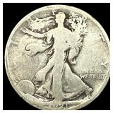 1921-D Silver Walking Liberty Half Dollar NICELY C