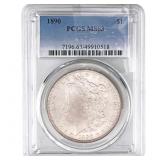 1890 Morgan Silver Dollar PCGS MS63