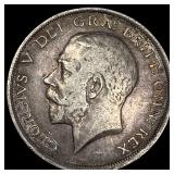 1915 Silver Half Crown NEARLY UNCIRCULATED