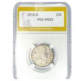 1916-D Barber Quarter PGA MS65