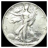 1937-S Silver Walking Liberty Half Dollar CLOSELY