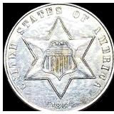 1861 Silver Three-Cent Piece UNCIRCULATED