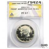 1964 Kennedy Half Dollar ANACS PF67
