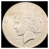 1928 Silver Peace Dollar CLOSELY UNCIRCULATED