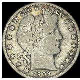 1903-O Silver Barber Half Dollar LIGHTLY  CIRCULA