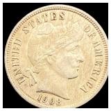 1908 Silver Barber Dime CHOICE AU