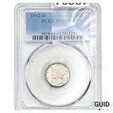 1942-D Mercury Silver Dime PCGS MS65 FB