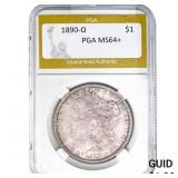1890-O Morgan Silver Dollar PGA MS64+
