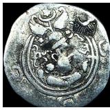 Sasanian Khsrow I 531-579 AD Silver Drach NEARLY