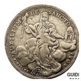 1802 Italy-Papal States Silver Scudo CLOSELY UNCIR