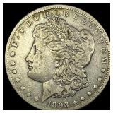 1893-CC Silver Morgan Dollar LIGHTLY CIRCULATED