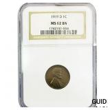 1919-D Wheat Cent NGC MS63
