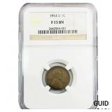 1914-D Wheat Cent NGC F15