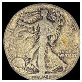 1921-S Silver Walking Liberty Half Dollar  NICELY