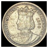 1893 Isabella Quarter Dollar CLOSE UNC