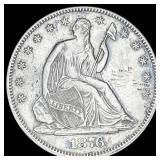 1876-S Silver Half Dollar CLOSELY  UNCIRCULATED