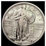 1917-D Type 1 Standing Liberty Quarter LIGHTLY CIR