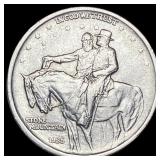 1925 Silver Stone Mountain Half Dollar CLOSELY UNC