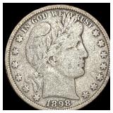 1898 Silver Half Dollar (Barber) NICELY CIRCULATED
