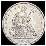 1846 Silver Half Dollar CLOSELY UNCIRCULATED
