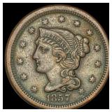 1857 Braided Hair Large Cent CHOICE AU