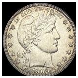 1909 Barber Half Dollar CHOICE BU