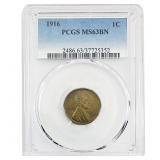 1916 Wheat Cent PCGS MS63