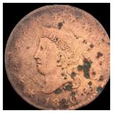 1820 Coronet Head Large Cent NEARLY UNCIRCULATED