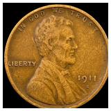 1911-S Bronze Lincoln Wheat Cent NEARLY UNCIRCULAT