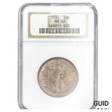 1934 Walking Liberty Half Dollar NGC MS65