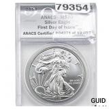 2018 Silver Eagle ANACS MS70