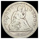 1843-O Silver Seated Liberty Quarter NICELY CIRCUL