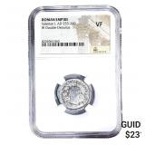 Roman Valerian I, AD 253-260 BI Dbl-Denarius NGC