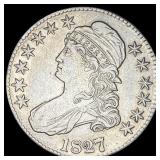 1827 Capped Bust Half Dollar NEARLY  UNCIRCULATED