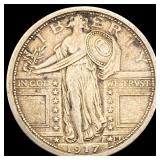 1917 Type 1 Standing Liberty Quarter NEARLY UNCIRC