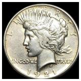 1921 Silver Peace Dollar CHOICE AU